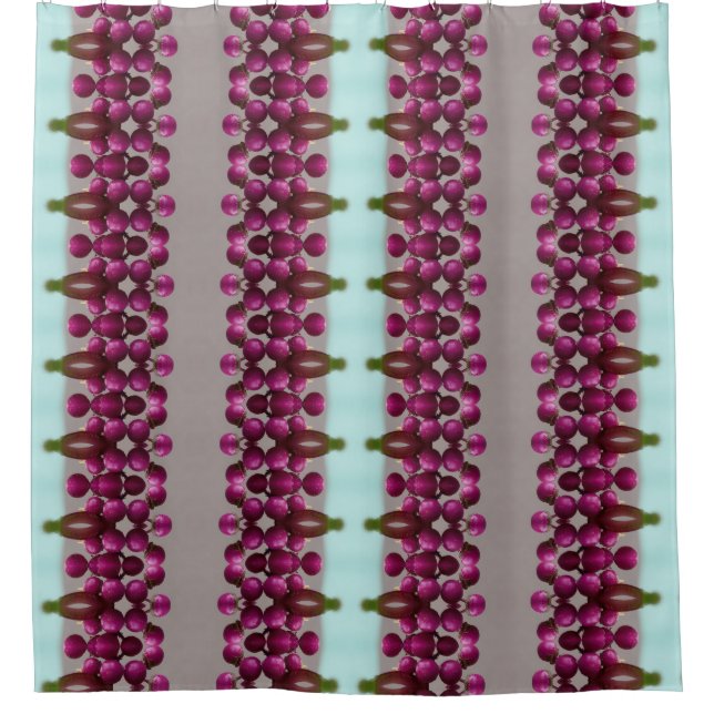 Berries Ikat 2 Shower Curtain (Front)
