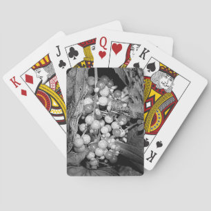 Berries In Black And White Nature  Playing Cards