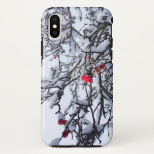 Berries in the snow iPhone x case