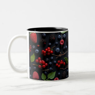 Berries Knolling Two-Tone Coffee Mug