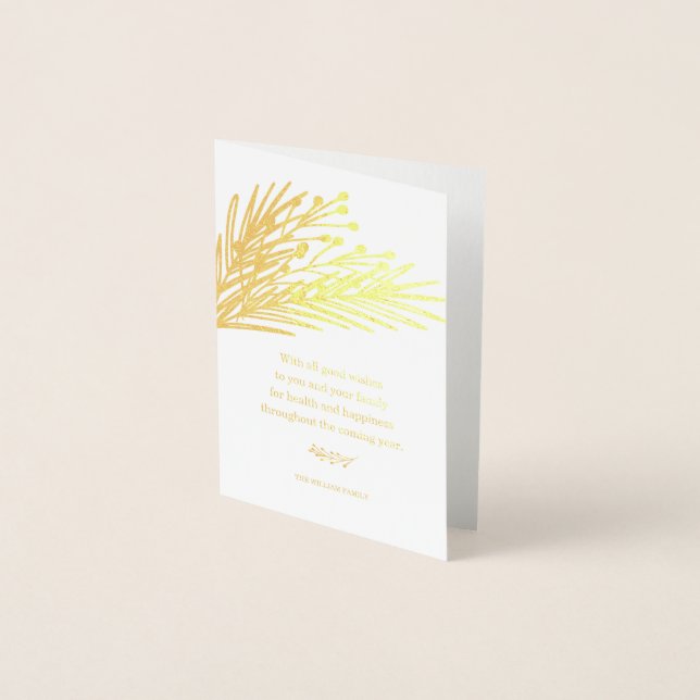 Berries & Leaves Greeting Card (Front)