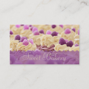 Berries n' Cream Cupcake Bakery Business Card