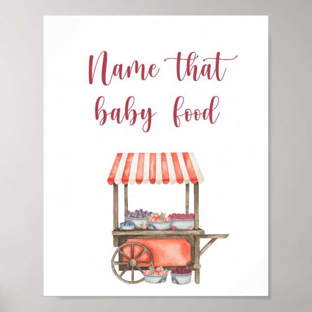Berries - name that baby food poster (Front)