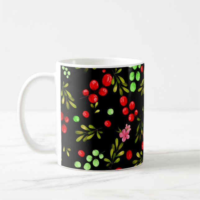 Berries Pattern Coffee Mug (Left)