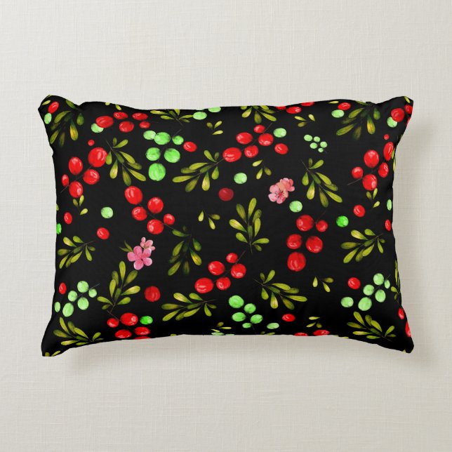 Berries Pattern Decorative Cushion (Front)