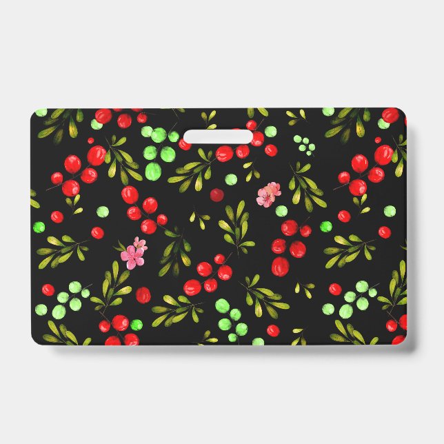 Berries Pattern ID Badge (Front)