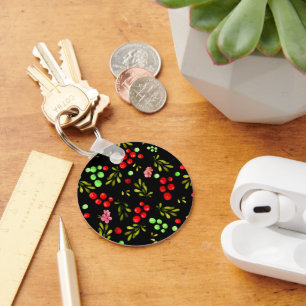 Berries Pattern Key Ring