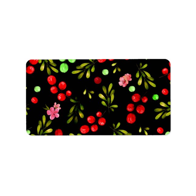 Berries Pattern Label (Front)