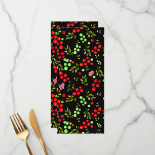 Berries Pattern Menu