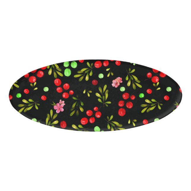 Berries Pattern Name Tag (Front)