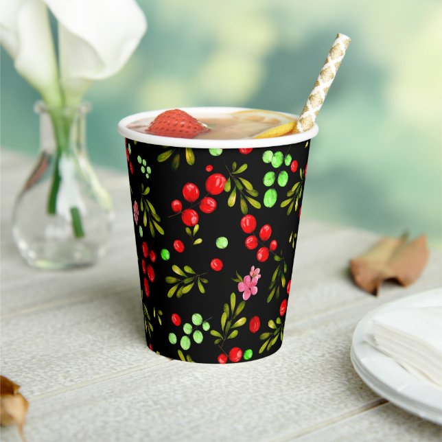 Berries Pattern Paper Cups (Insitu)