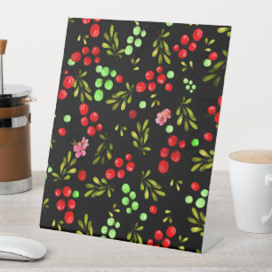 Berries Pattern Pedestal Sign