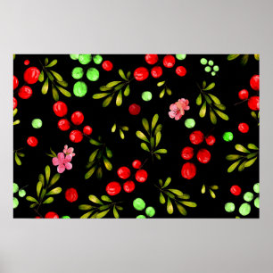 Berries Pattern Poster