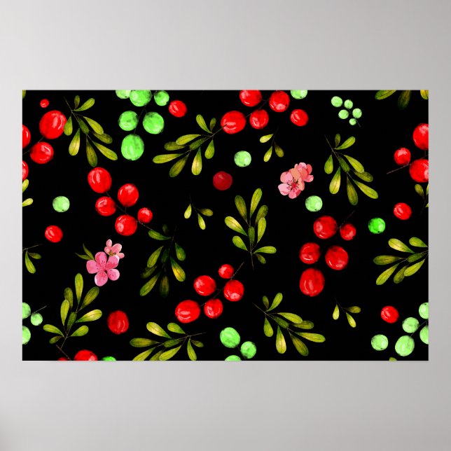Berries Pattern Poster (Front)