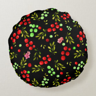 Berries Pattern Round Cushion