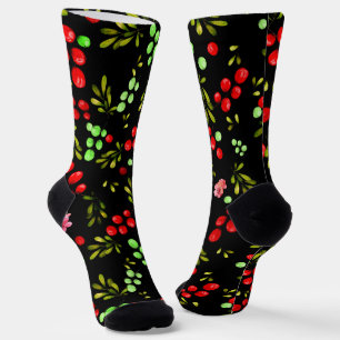 Berries Pattern Socks