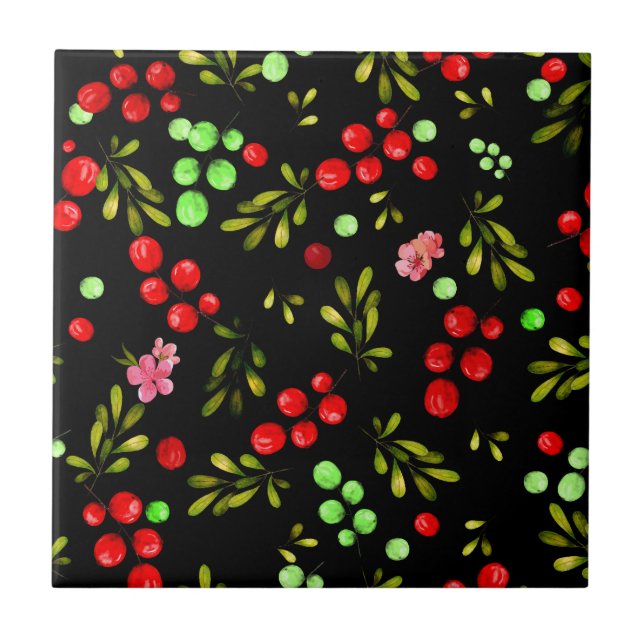 Berries Pattern Tile (Front)