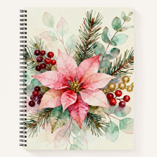 Berries Watercolor Floral Notebook (Front)