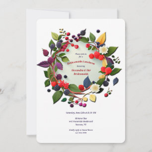 Berries Wreath Invitation