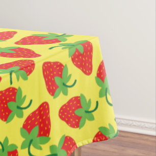 Berry 1st Birthday Cute Strawberry Colourful Mod Tablecloth