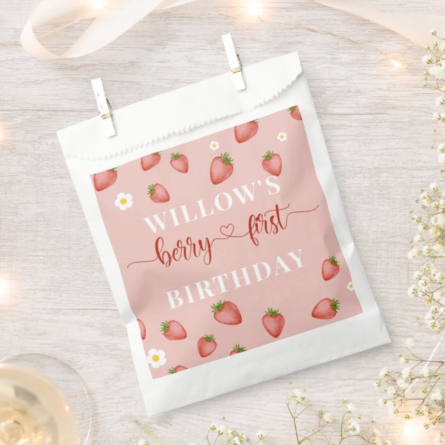 Berry 1st Birthday Party Favors – Sweet Keepsakes  Favour Bags (Clipped)