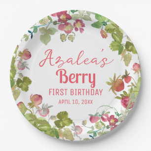 Berry 1st Birthday Party  Paper Plate