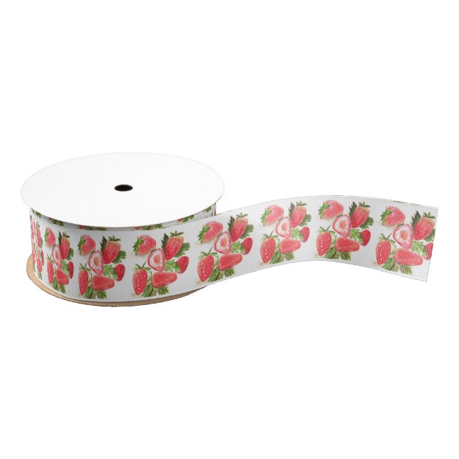 Berry 1st Birthday Party Strawberry fruit Summer Grosgrain Ribbon (Spool)