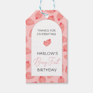 Berry 1st Birthday thank you tag