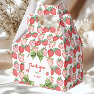 Berry 2nd Birthday Strawberry Party  Favour Box