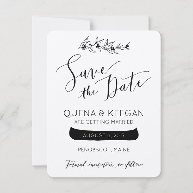 Berry and Canoe Save the Date (Front)