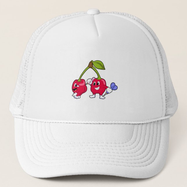 Berry at Darts with Dart Trucker Hat (Front)