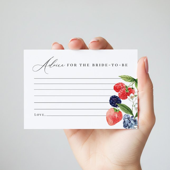 Berry Baby Shower Advice Card Berry Sweet (Creator Uploaded)