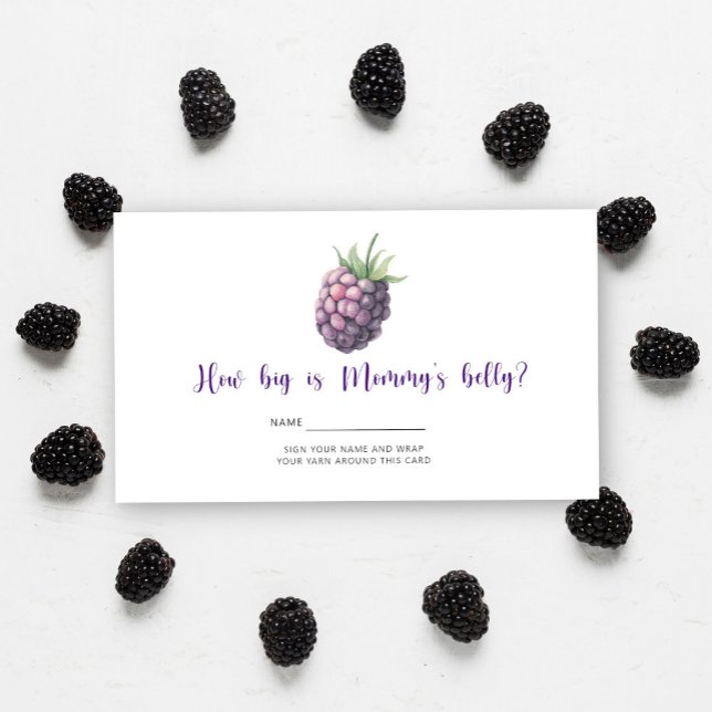 Berry - baby shower how big is mummy's belly enclosure card (Creator Uploaded)