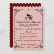 Berry Beautiful Bridal Shower Tea Time Invitation