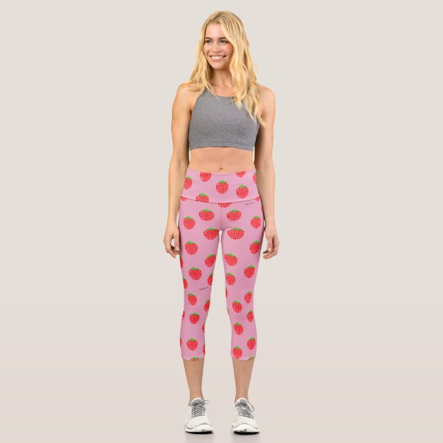 Berry Beautiful Summer Capri Leggings (Front)