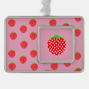 Berry Beautiful Summer Silver Plated Framed Ornament