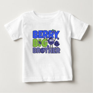 Berry Big Brother - Sibling Blueberry Pun Baby T-Shirt