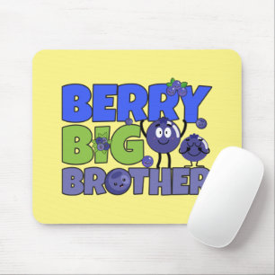 Berry Big Brother - Sibling Blueberry Pun Mouse Mat