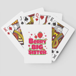 Berry Big Sister - Cute Strawberry Pun Playing Cards