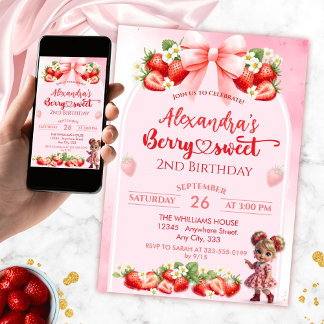 Berry Birthday - Berry Sweet Invitation