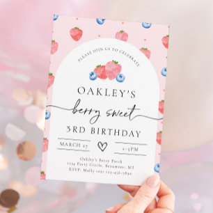 Berry Birthday Invitation   Berries Invitation