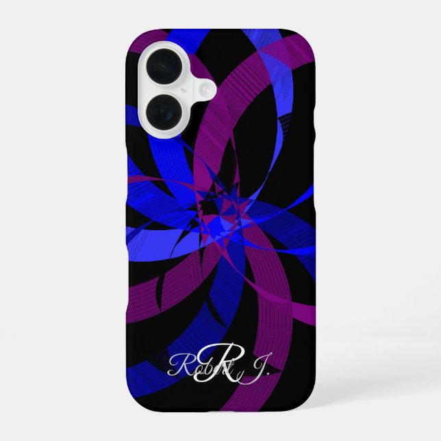 Berry Blend Geometric iPhone 16 Case (Back)