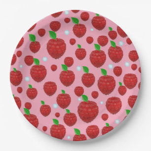 Berry Bliss Bash: Raspberry's First Party Theme Paper Plate