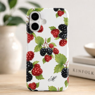 Berry Bliss Monogram Elegant Blackberry Rasberry