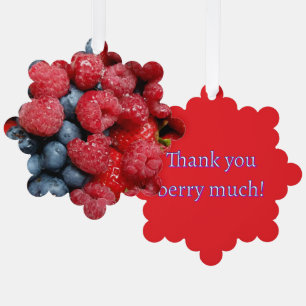 Berry Bonanza Thank you berry much Tree Decoration Card