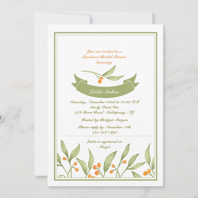 Berry Border Invitation (Front)