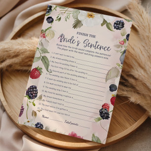 Berry Botanical Finish the Bride’s Sentence Game