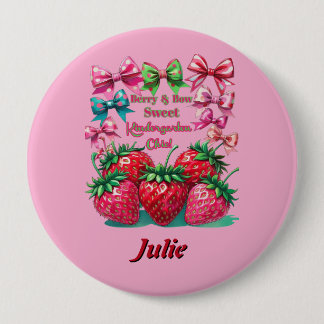Berry Bow  Sweet Kindergarten Chic 10 Cm Round Badge
