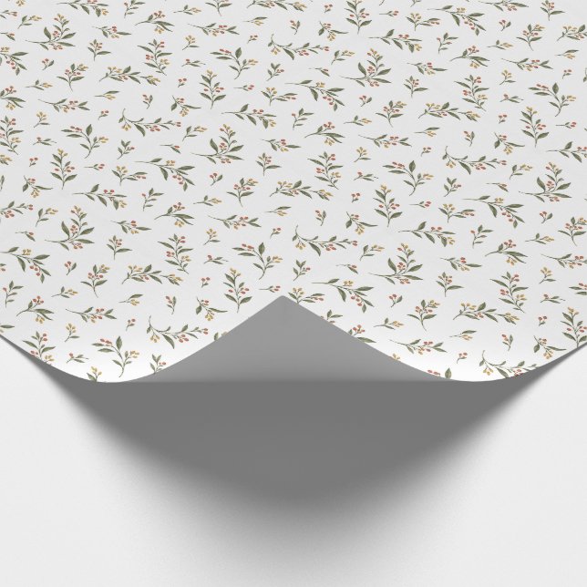 Berry Branches Botanical Gift Wrap (Corner)
