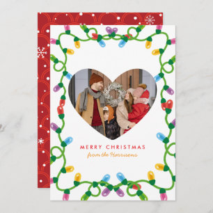 Berry Branches Frame   Modern Christmas Photo Holiday Card